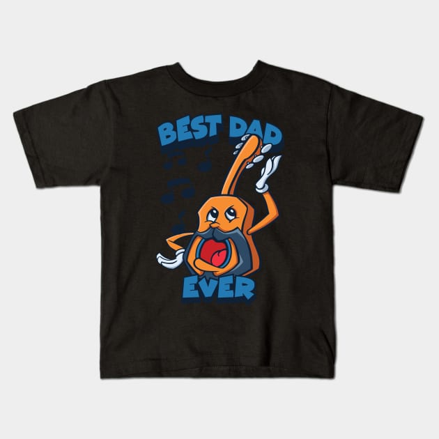 best dad ever music notes Kids T-Shirt by Pixeldsigns